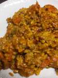 Arroz con carne picada