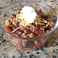 A picture of Lean Turkey, Corn and Black Bean Chili.