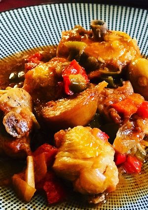 A picture of Slow Cooker Chicken Chilindrón.