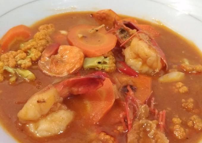 Udang Sayur Asam Manis