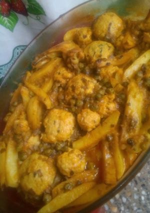 صورة لوصفة بطاطا بالجلبانة والقرنون
