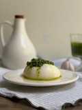 Pesto de espinacas con burrata (o lo que quieras)