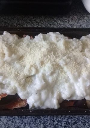 Una foto de Mousaka (lasagna griega de berenjenas) 🇬🇷