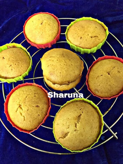 A picture of Eggless Custard Cupcakes.