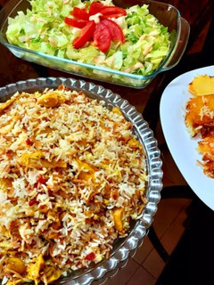 عکسی از دستور رشته پلو با مرغ