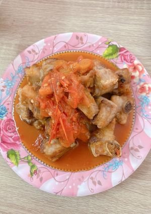 Hình của món Sườn xào chua ngọt sốt cà.