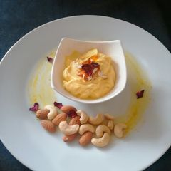 A picture of Saffron dry fruits shrikhand.