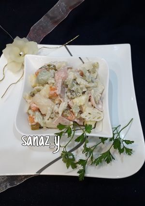 عکسی از دستور سالاد ماکارونی