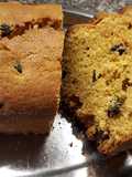 Budín inglés de gofio y pasas