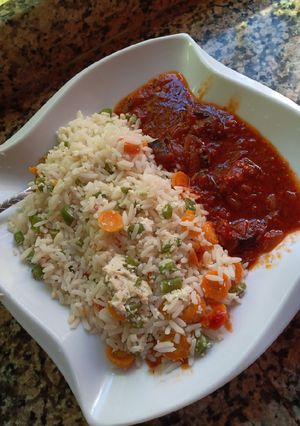 A picture of Farar shinkafa Mai kwai.