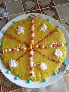 عکسی از دستور حلوا زرد