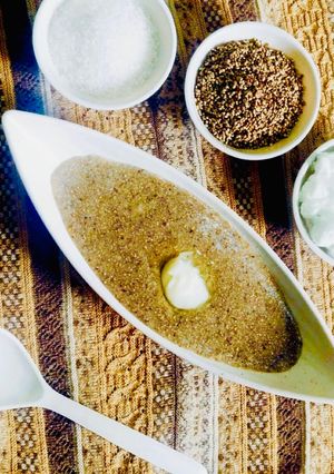 A picture of Rajasthani Bajra Khichda (pearl millet).