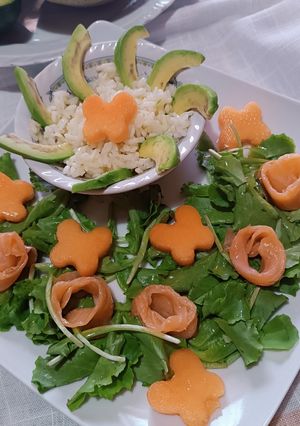 Foto di Melone Cantalupo con riso, piatto unico