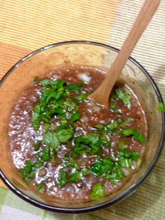 Una foto de Salsa roja