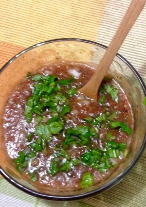 Una foto de Salsa roja
