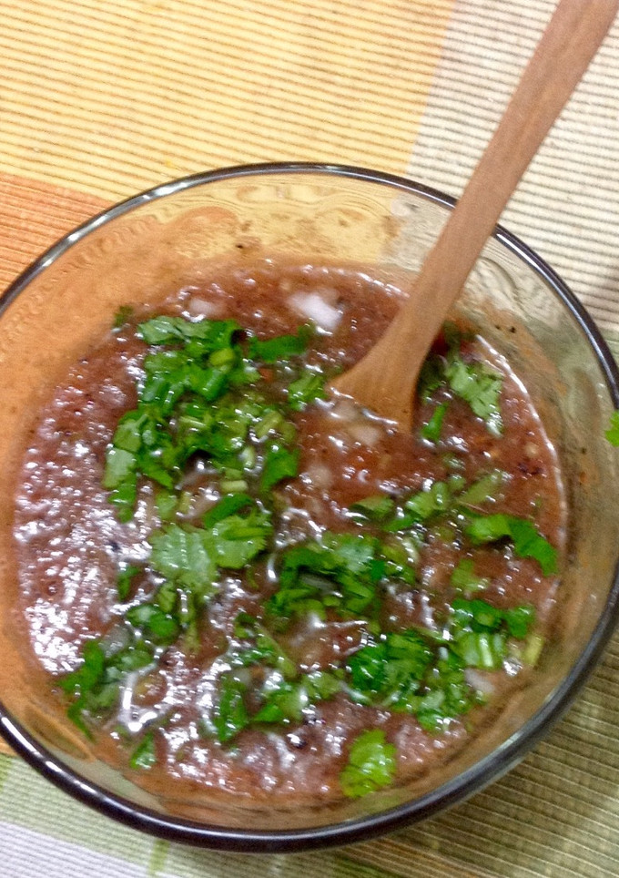 Una foto de Salsa roja
