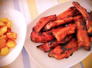 Una foto de Costillas de cerdo laqueadas al horno