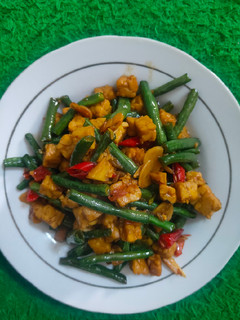 Foto resep Oseng tempe kacang panjang