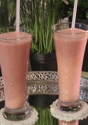 صورة لوصفة عصير الفراولة🍓