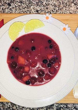 Vaníliás gyümölcsleves recept fotója