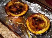 A picture of baked acorn squash