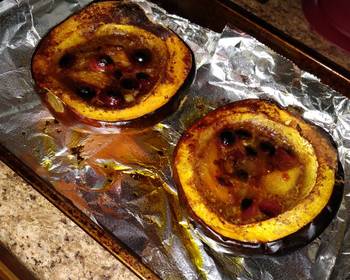 New Recipe Sweet  Saucy CranberryMango Baked Acorn Squash Practical Delicious