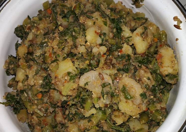 How to Prepare Perfect Green bhurji of radish leaves