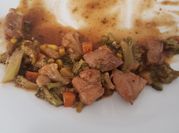 Una foto de cerdo agridulce