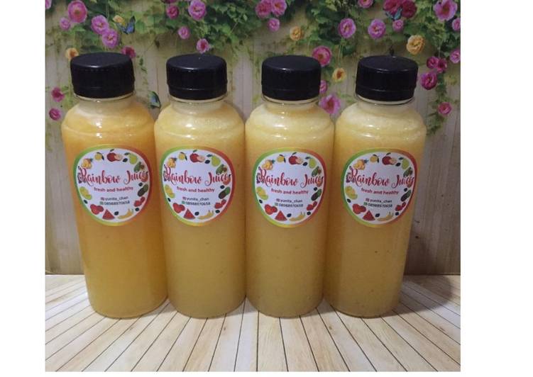 Langkah mengolah Diet Juice Banana Pomelo Lemon Mango enak