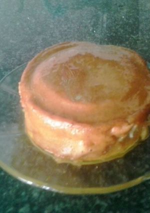 Una foto de Flan de plátano