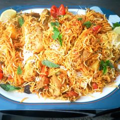 A picture of Karachi famous Biryani.