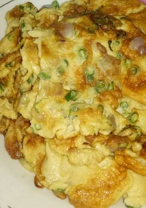Foto resep Telur dadar kacang panjang menu paling gampang