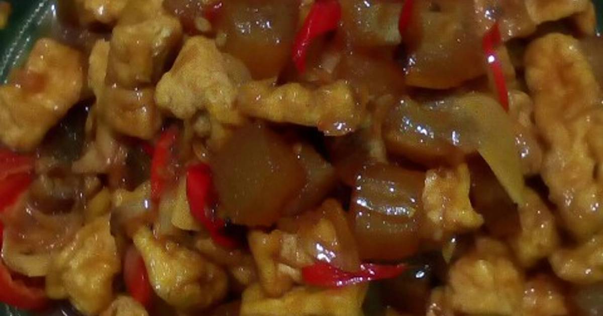 Resep Tumis Cetak Cecek Tahu Kecap Oleh Rihani Tyas Cookpad