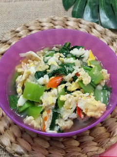 Foto resep 106. Tumis Pokcoy Orak Arik Telur