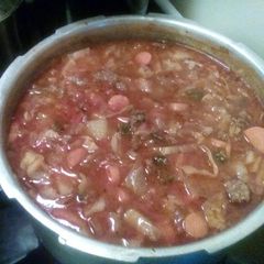 A picture of Polish Cabbage Soup (Kapusniak).