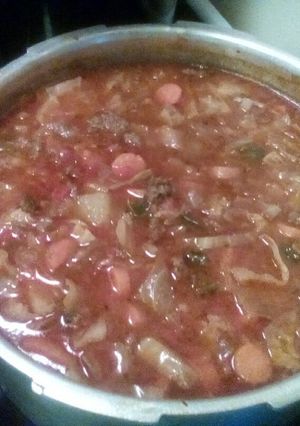 A picture of Polish Cabbage Soup (Kapusniak).