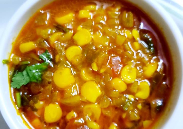 Recipe of Super Quick Homemade Corn Tikka Masala Punjabi dish