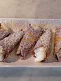 Chestnut Flour Cannoli Filled with Orange and Limoncello Ricotta