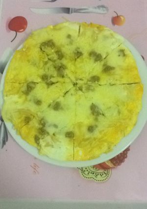 Hình của món Trứng phô mai (Pizza trứng).