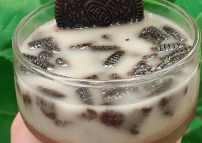 Silky puding oreo milo