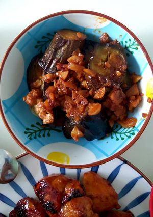 Hình của món CÀ TÍM XÀO THỊT BĂM MISO (NATSU NO MISO ROBORONI).