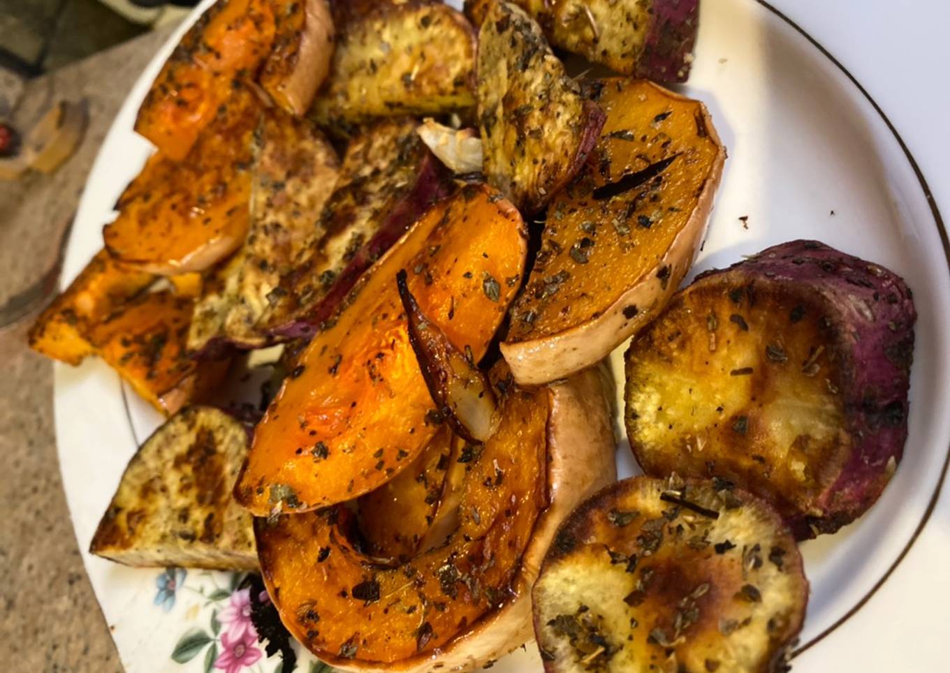 Batata y Calabaza al horno