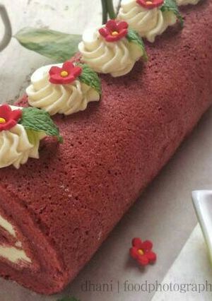 Foto resep Red Velvet Roll Cake