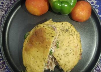 Ultimate, Prepare Wheat flour fenugreek flavoured kulcha sandwich Home Style