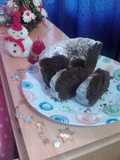 Bizcochuelo de chocolate nevado