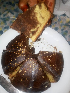 A picture of Semolina chocolate cake.
