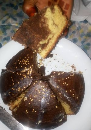 A picture of Semolina chocolate cake.