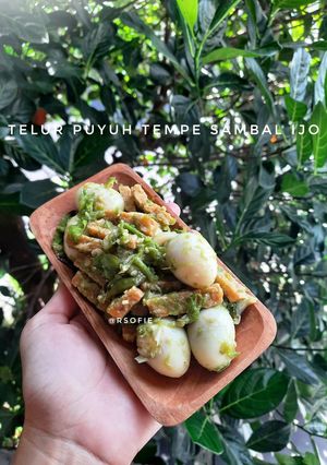 Foto resep Telur Puyuh Tempe Sambal Ijo