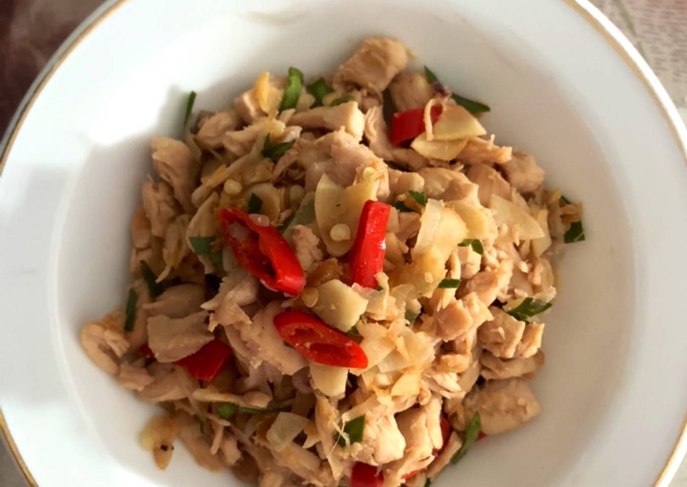 Ayam sambal matah versi diet