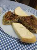 Tortilla de habas y cebolla